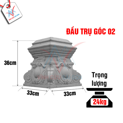 Kích thước của Trụ góc 02.